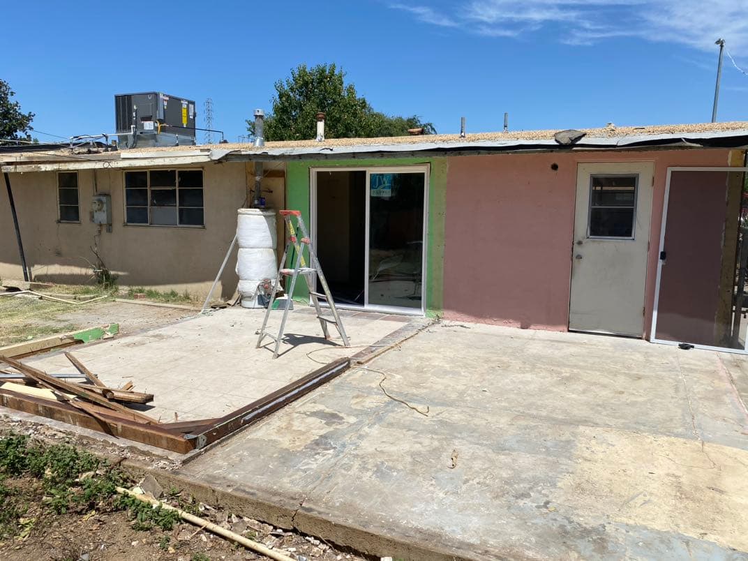 Bakersfield house backyard before renovation — bought as-is
